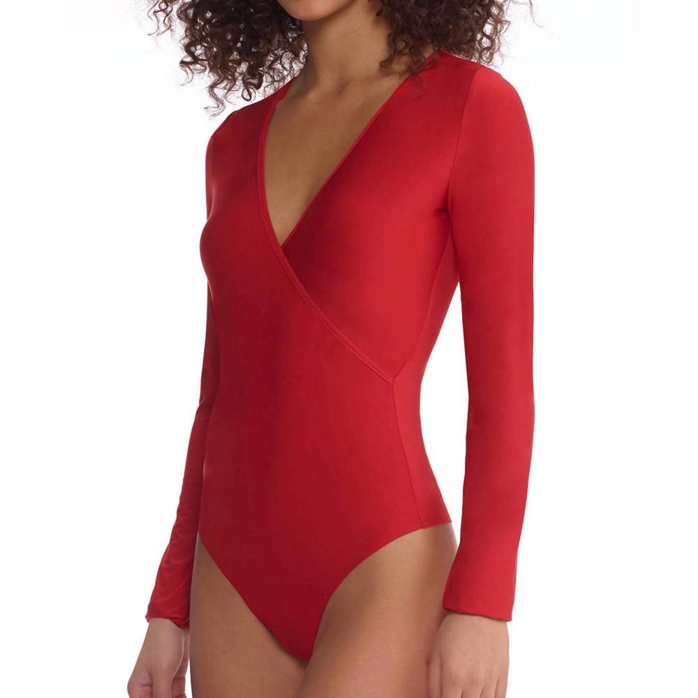 Commando Red Long Sleeve Bodysuit